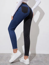 Colorblock Skinny Spliced Jeans